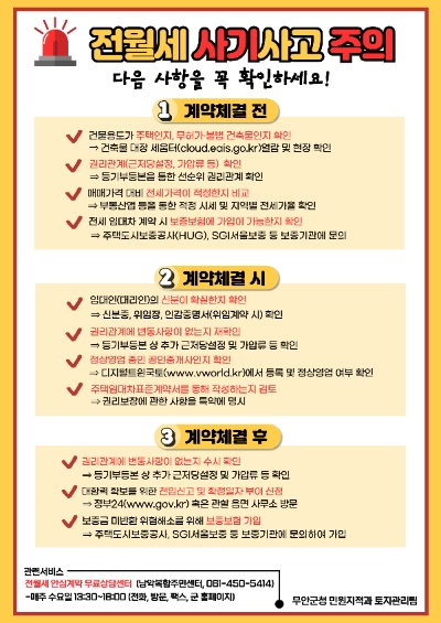 전월세 사기 주의 홍보 포스터 / 이미지=무안군 제공