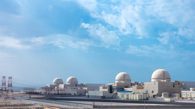 전체호기가 청정전력 공급을 시작한 UAE 바라카 원전 1~4호기 / 사진=한국전력공사 제공
