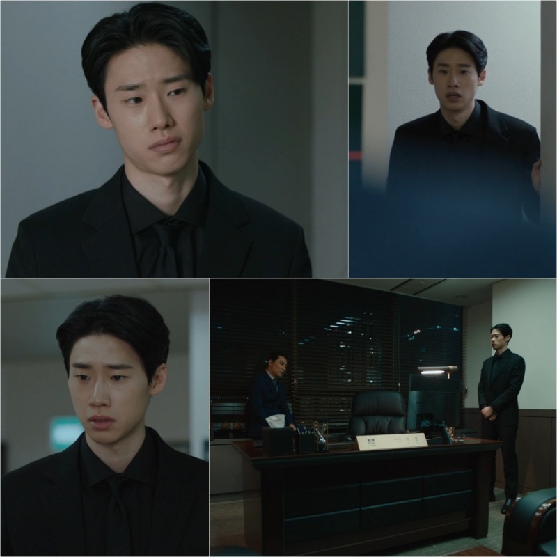 ‘하이드’ 김민, 미스터리한 인물 석구 역으로 관심…‘올 블랙 수트+올백 헤어스타일’ 대변신