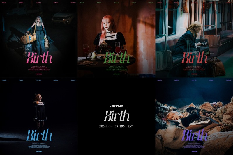 아르테미스, 첫 완전체 프리미어 싱글 'Birth' 개인 컷 오픈…'5인 5색 특별 무드' 시선집중