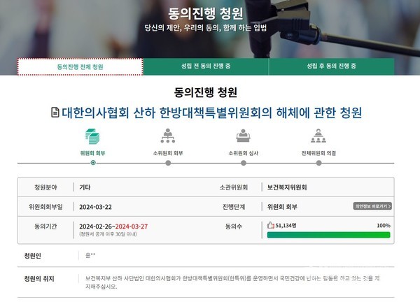 국회국민동의청원온라인페이지캡처(3월27일10시기준).