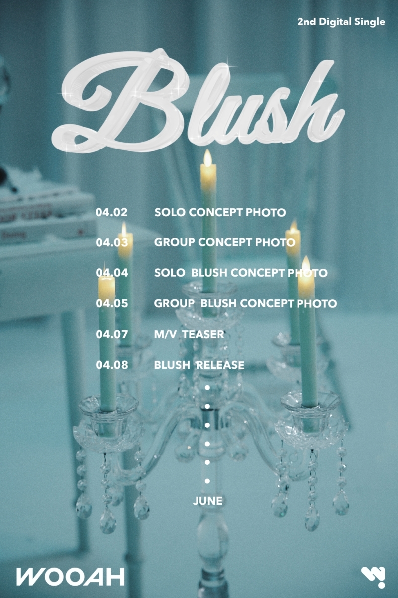 woo!ah!(우아!), 1년 5개월 만의 컴백 신호탄…‘BLUSH’ 스케줄러 오픈