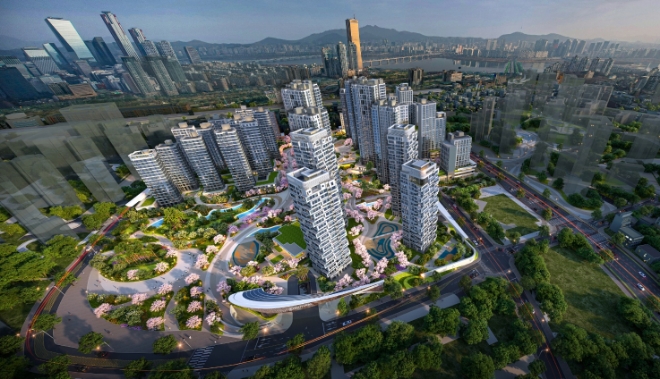 노량진1구역 오티에르 동작 조감도 / 사진=포스코이앤씨 제공