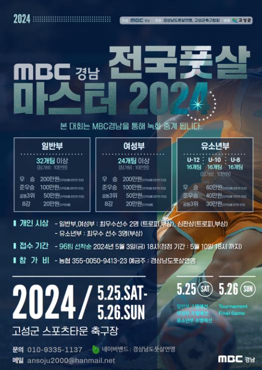 ‘MBC경남 전국풋살마스터 2024’ 개최