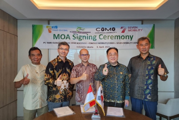 세븐모빌리티, 인도네시아에 전기 오토바이 수출계약 체결(사진제공=세븐모빌리티)