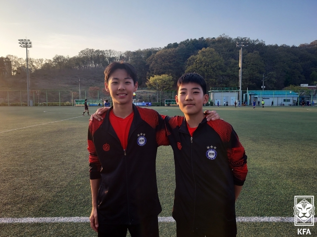 사진=대성중 최율낙(왼쪽)과 윤태빈의 모습.