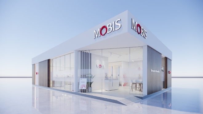 현대모비스는 오는 25일부터 다음 달 4일까지 중국 베이징에서 개최되는 ‘2024 오토차이나’에 참가해 중국 시장 공략을 가속화한다고 18일 밝혔다. 사진은 ‘2024 오토차이나’ 내 현대모비스 전시 부스 조감도. (사진 = 현대모비스 제공)