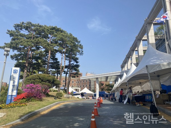 서울대치과병원노동조합,봄맞이불우환자위한자선바자회현장