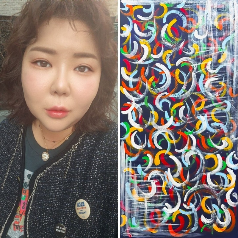 사진=(좌) 아차산 대만신 연화암 정경화, (우) <기와 옴>에 전시 예정인 부작(符作), '기'(모든 액을 풀어내다)