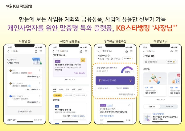 KB국민은행, ‘사업자 Zone’ 리뉴얼한 '사장님+' 오픈