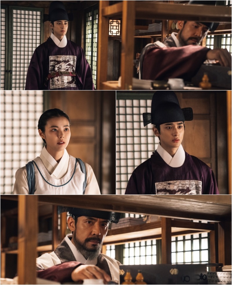 ‘세자가 사라졌다’ 홍예지-김주헌-김민규, 우연한 만남의 ‘불편한 소개팅’ 현장