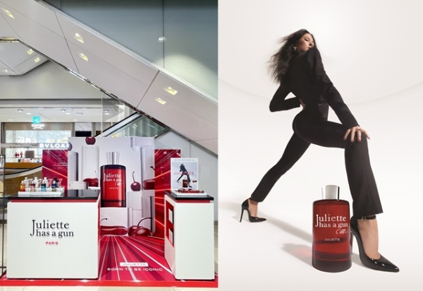 에스제이뷰티가 전개하는 프랑스 니치향수 브랜드 ‘줄리엣 헤즈 어 건’의 신제품 ‘줄리엣’ 팝업 매장과 비주얼