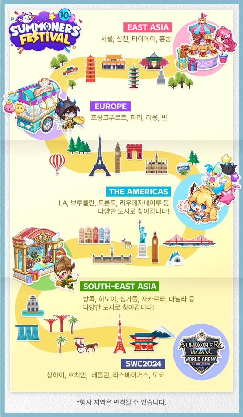 13개국 18개 도시 출격…'서머너즈워', 10주년 글로벌 릴레이 축제 시작