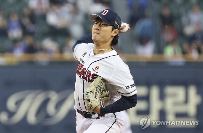 사진=두산 선발로 나선 곽빈