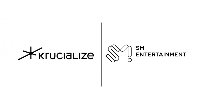 SM Entertainment (SM) has launched a new contemporary R&B label named 'KRUCIALIZE'. / Image : KRUCIALIZE & SM logo