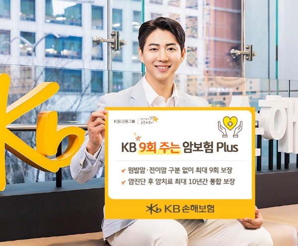 KB손해보험, 암 보장영역 원발암에서 전이암으로 확대 'KB 9회 주는 암보험 Plus' 개정 출시