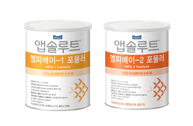 중국에 공급하게 될 ‘앱솔루트 엠피에이(MPA) 1,2단계’ 제품 / 사진=매일유업 제공