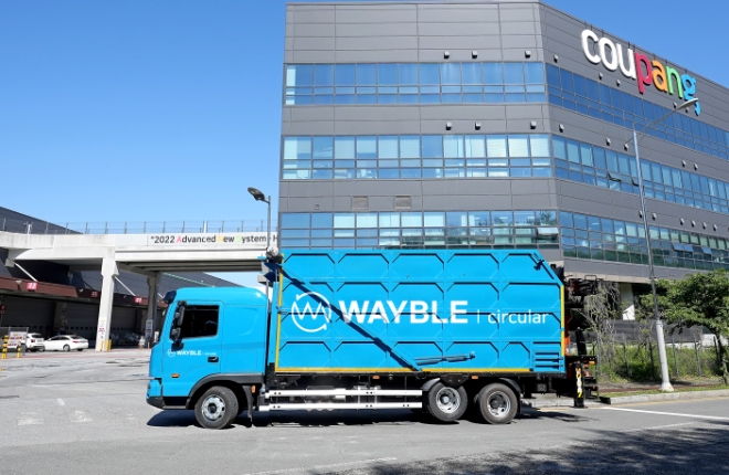 SK에코플랜트 폐기물·자원순환 관리 플랫폼 웨이블 서큘러(WAYBLE circular) 운반 차량 / 사진=SK에코플랜트 제공