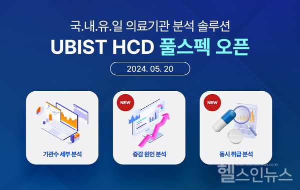 유비케어‘UBISTHCD’,의료기관수패턴분석콘텐츠‘Switching’,‘Handling’신규론칭