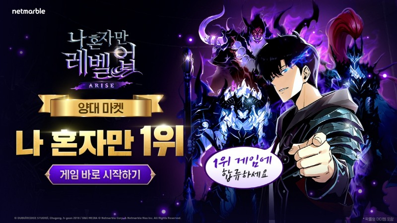 넷마블 신작 '나 혼자만 레벨업: 어라이즈'(제공=넷마블).