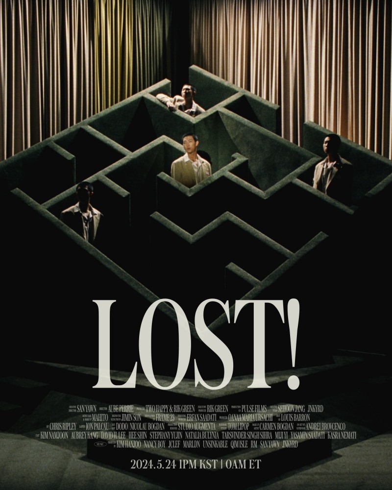 RM, 솔로 2집 타이틀곡 ‘LOST!’ 트랙 포스터 공개…독특한 시각적 연출 돋보이는 뮤직비디오 예고