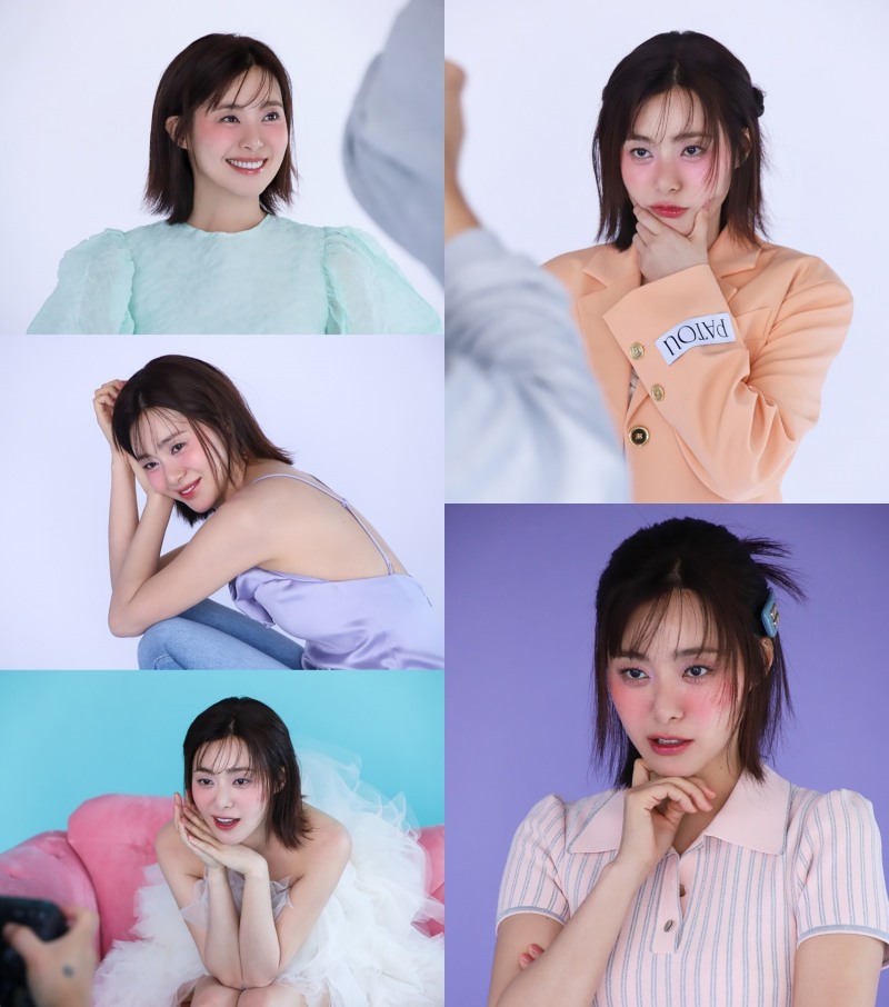 이영은, 파스텔 색으로 가득 물들인 화보 촬영 비하인드 컷 공개