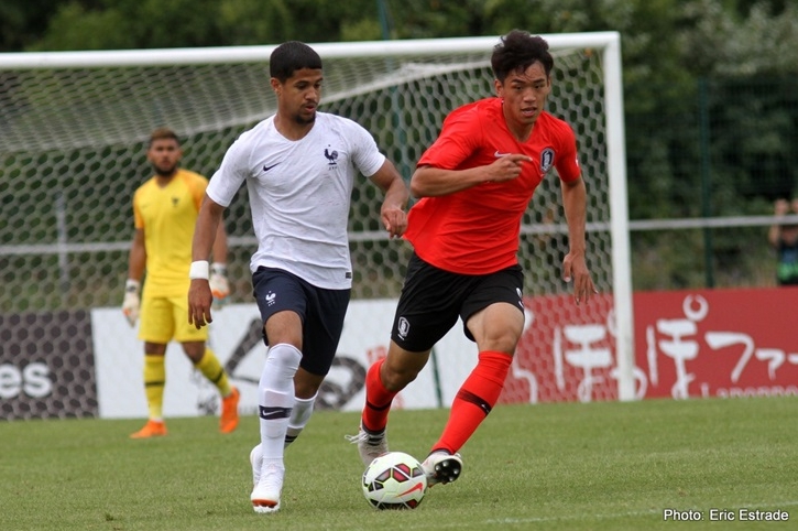 2018년 대회 당시 U-19 대표팀과 프랑스 U-20팀의 경기 장면(사진=2018 모리스 레벨로 대회 조직위)