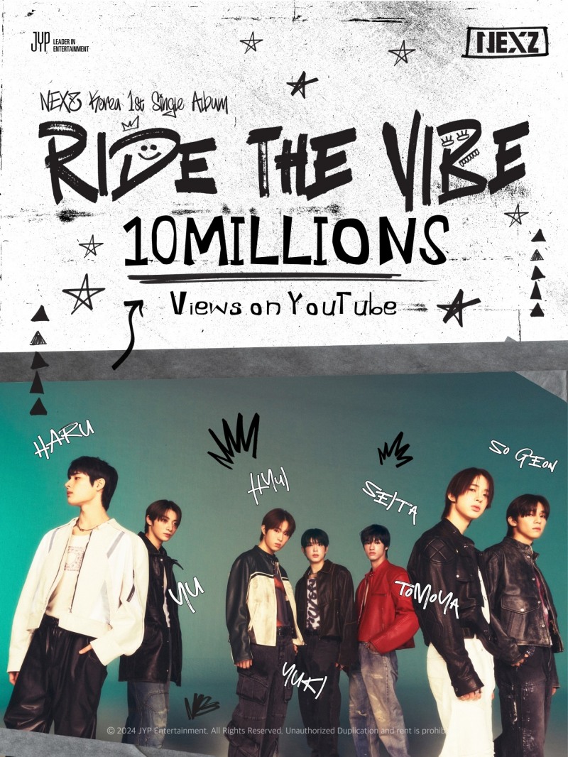 NEXZ, 자유로운 에너지 품은 데뷔곡 'Ride the Vibe' 뮤직비디오 유튜브 1천만 뷰 달성