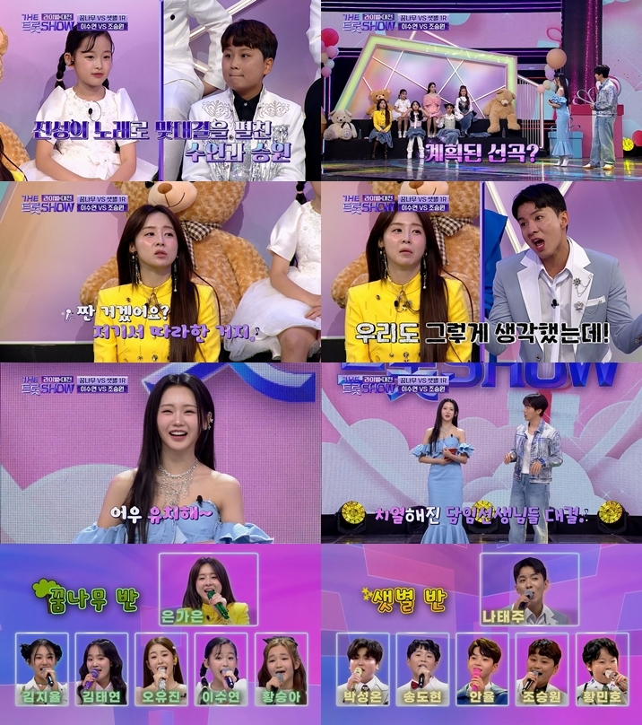 ‘더트롯쇼 라이벌대전’ 은가은 VS 나태주, 유치 찬란 대결 모드 ‘불꽃 튀는 경쟁’