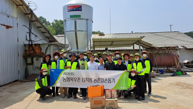 농협목우촌, 지난 24일 ‘축산농가’ 방문해 일손돕기 봉사활동 진행