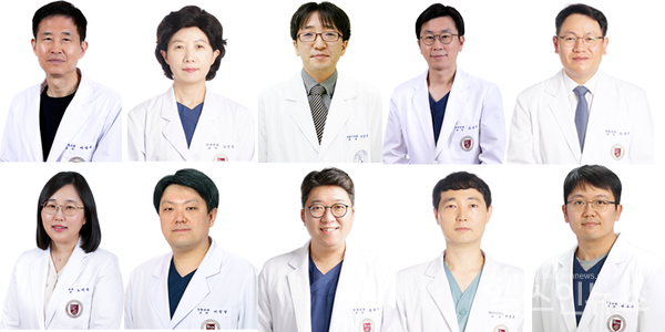 (왼쪽부터상단부터)고려대구로병원정형외과서승우교수,산부인과오민정교수,소화기내과이범재교수,산부인과조금준교수,정형외과김상민교수,감염내과노지윤교수,정형외과이정일교수,신경외과윤원기교수,마취통증의학과이충훈교수,신경외과권우근교수.