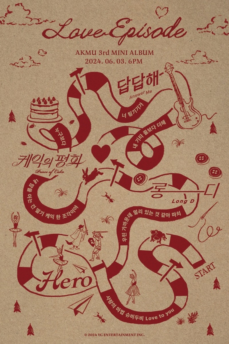 AKMU, 미니 3집 트랙별 가사 일부 최초 공개…‘사랑스러운 오브제 삽화+독창적 어법’