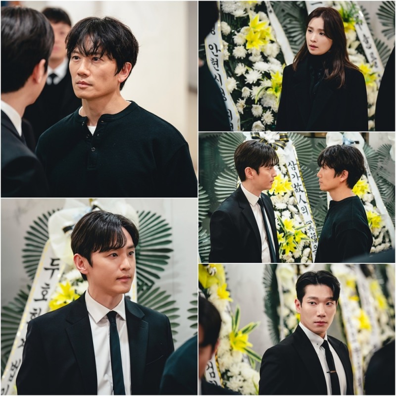 ‘커넥션’ 격분 지성 VS 도발 권율, 장례식장 안 아수라장 1초 전 현장