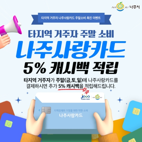 타지역거주자 주말소비 촉진 사업 / 이미지=나주시 제공