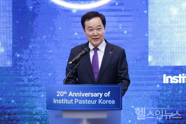장승기한국파스퇴르연구소장기념식연설모습