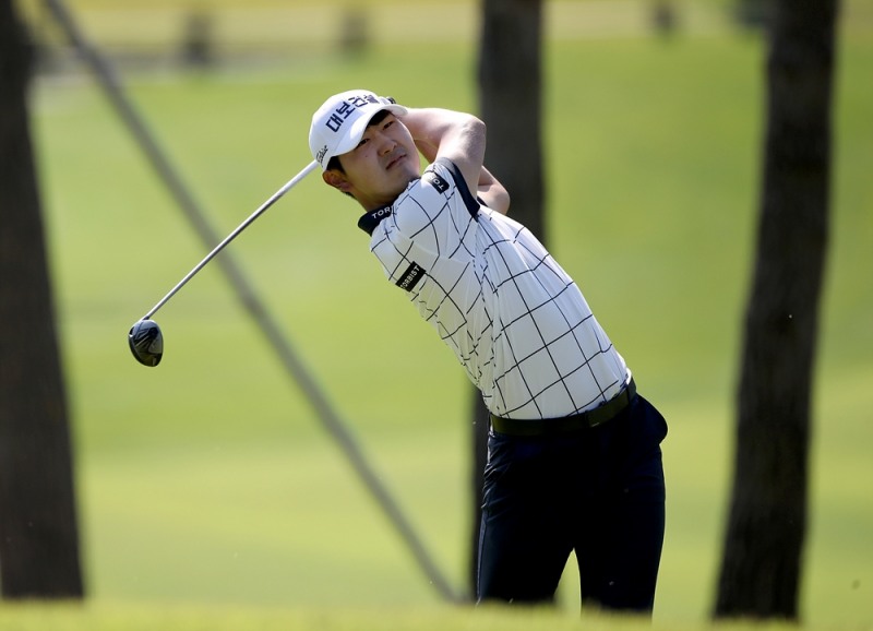 고군택 9번홀 세컨 샷 사진=KPGA