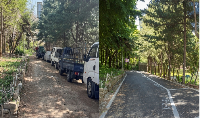 양천구, 수명산 거주자우선주차장 조성 전후