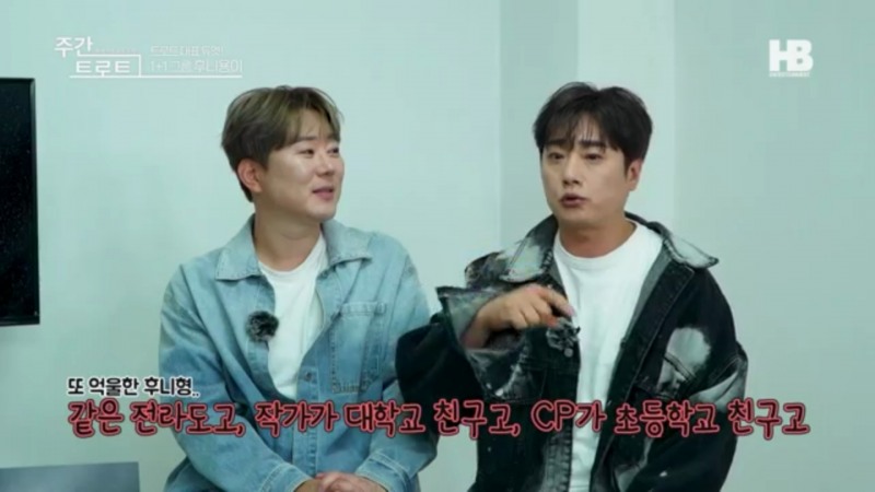 사진=가수 후니용이(멤버 용이 좌, 후니 우) / 출처=〈주간트로트〉 영상캡처