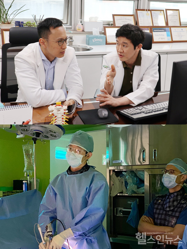양방향척추내시경연수를진행하는홍영호센터장