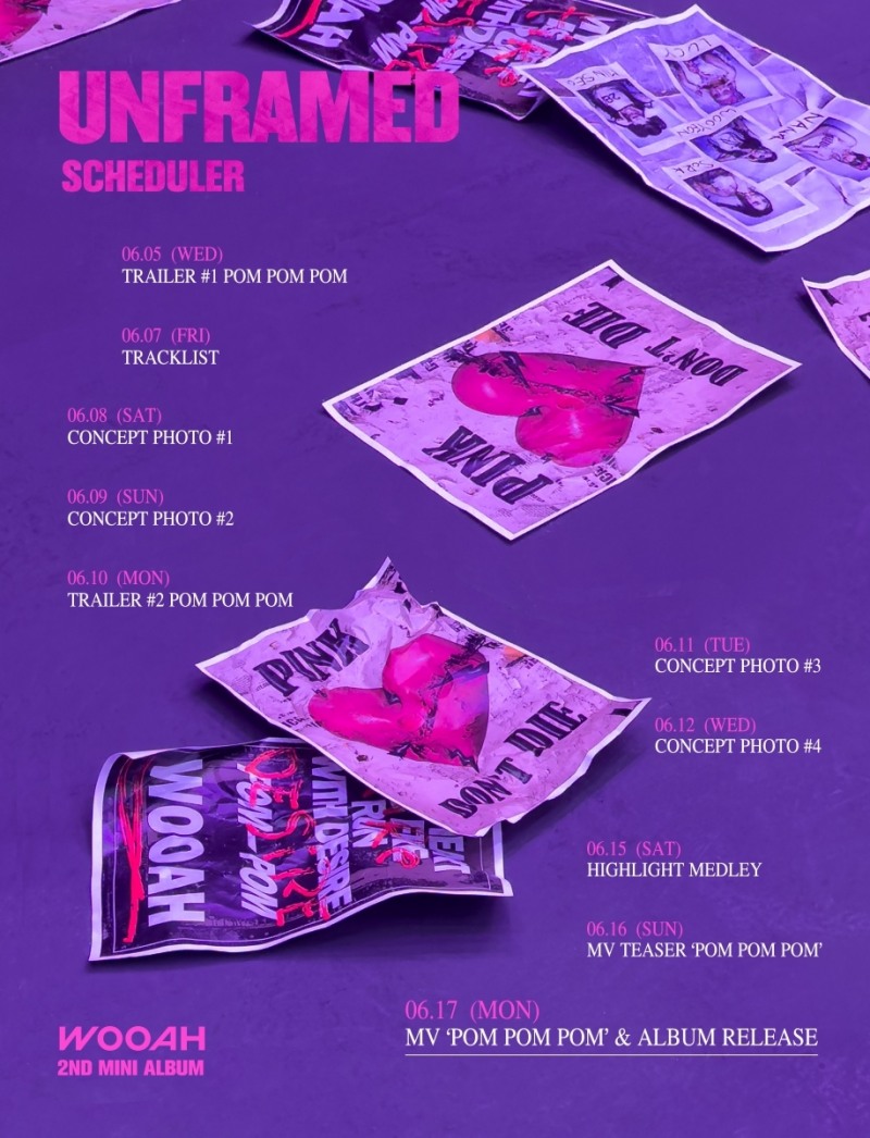 WOOAH(우아), 미니 2집 스케줄러 공개…多 프로모션 '기대 UP'
