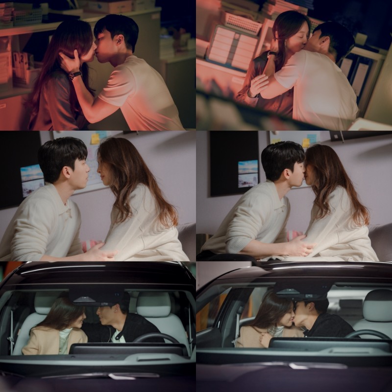 ‘졸업’ 정려원♥위하준, ‘난로X자동차X소파’ 키스 3종 미공개 컷 공개…이게 바로 어른 연애의 맛