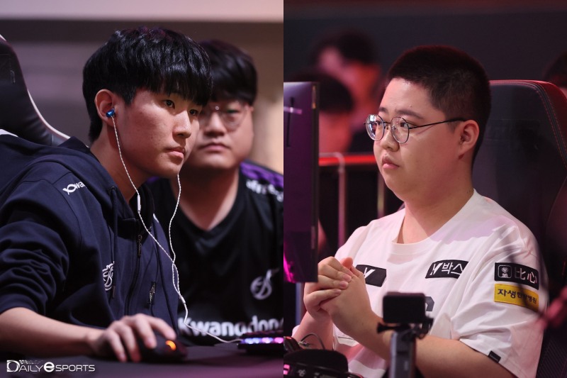 광동 프릭스 최호석(왼쪽)과 kt 롤스터 박찬화.