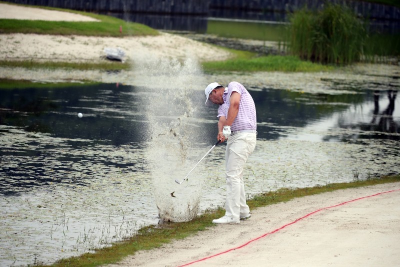 2019년 18번홀에서 플레이하는 이원준 사진=KPGA