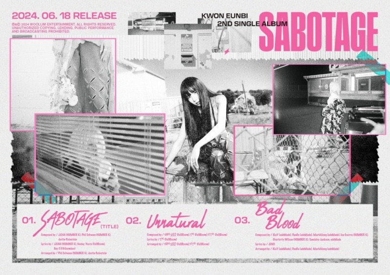 권은비, 업그레이드 비주얼+음악으로 컴백…신보 ‘SABOTAGE’ 트랙리스트 오픈