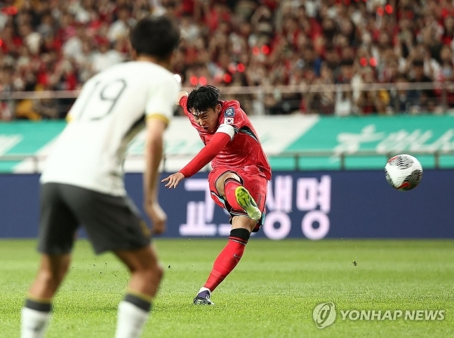 '이강인 2경기 연속골 폭발' 한국, 중국 1-0 제압.. 5승 1무로 2차 예선 마무리