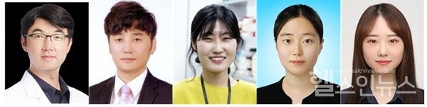 (왼쪽부터)고려대학교안암병원장우영교수,황장선박사,한국과학기술연구원류진박사,한국생명공학연구원정다운박사,한국생명공학연구원정다운박사