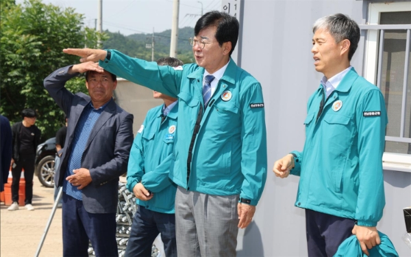 재해예방사업지 방문 / 사진=장흥군 제공