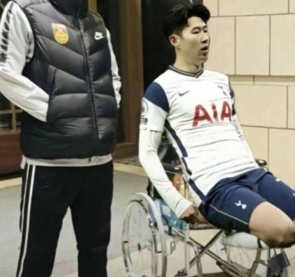 손흥민 합성 사진 (출처 : 웨이보)