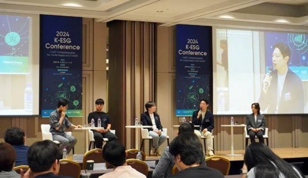 (왼쪽부터) 조성주 카이스트 IMBA 교수, IMBA 출신의 김유빈 헤이디쉬코리아 대표, 김종규 식스티헤르츠 대표, 문준석 이퀄테이블 대표, 김진영 행복나래 팀장