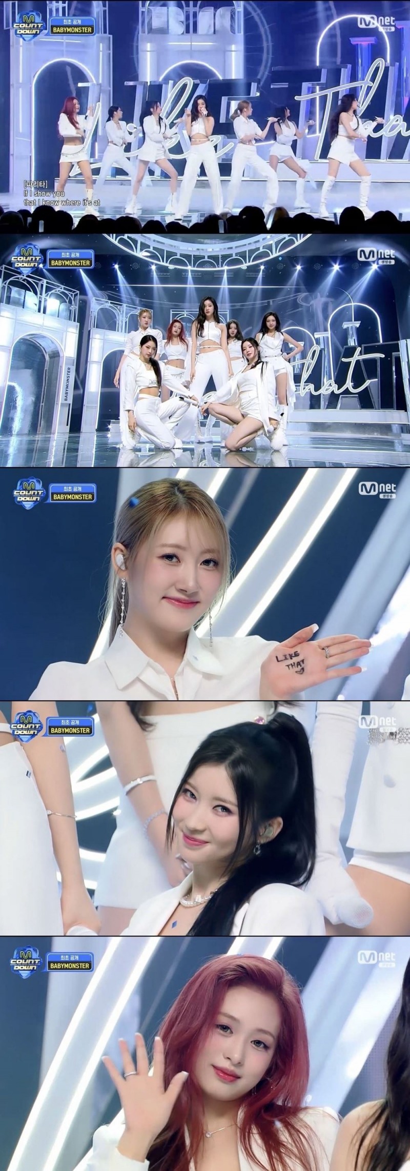 ‘엠카운트다운’ 베이비몬스터, ‘LIKE THAT’ 음악방송도 핸드 마이크…완벽 라이브 각인